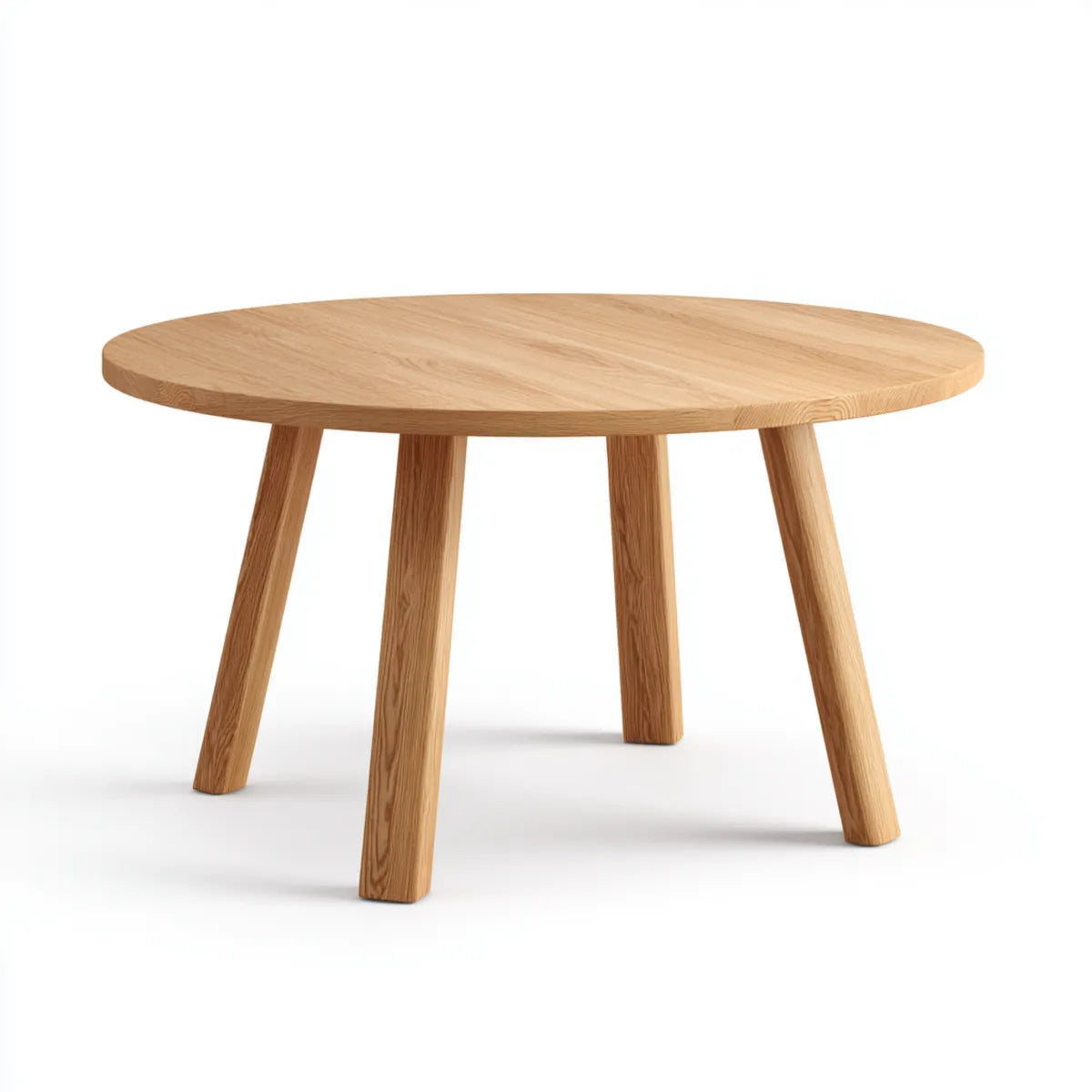 Table à manger ronde chêne naturel en chêne massif Ø 120 x H 75 cm